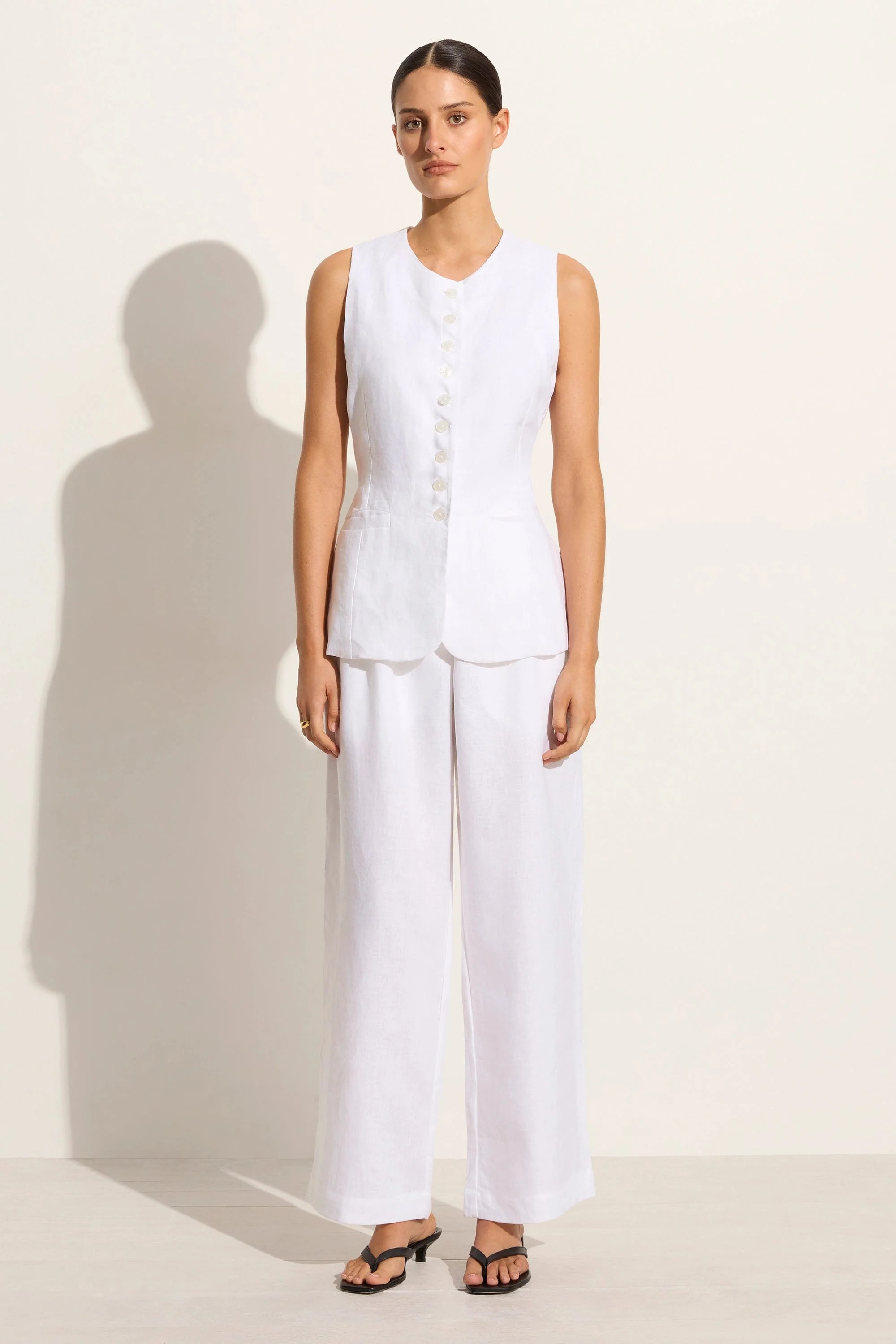 Domenico Vest White, M / WHITE | Faithfull (AU)