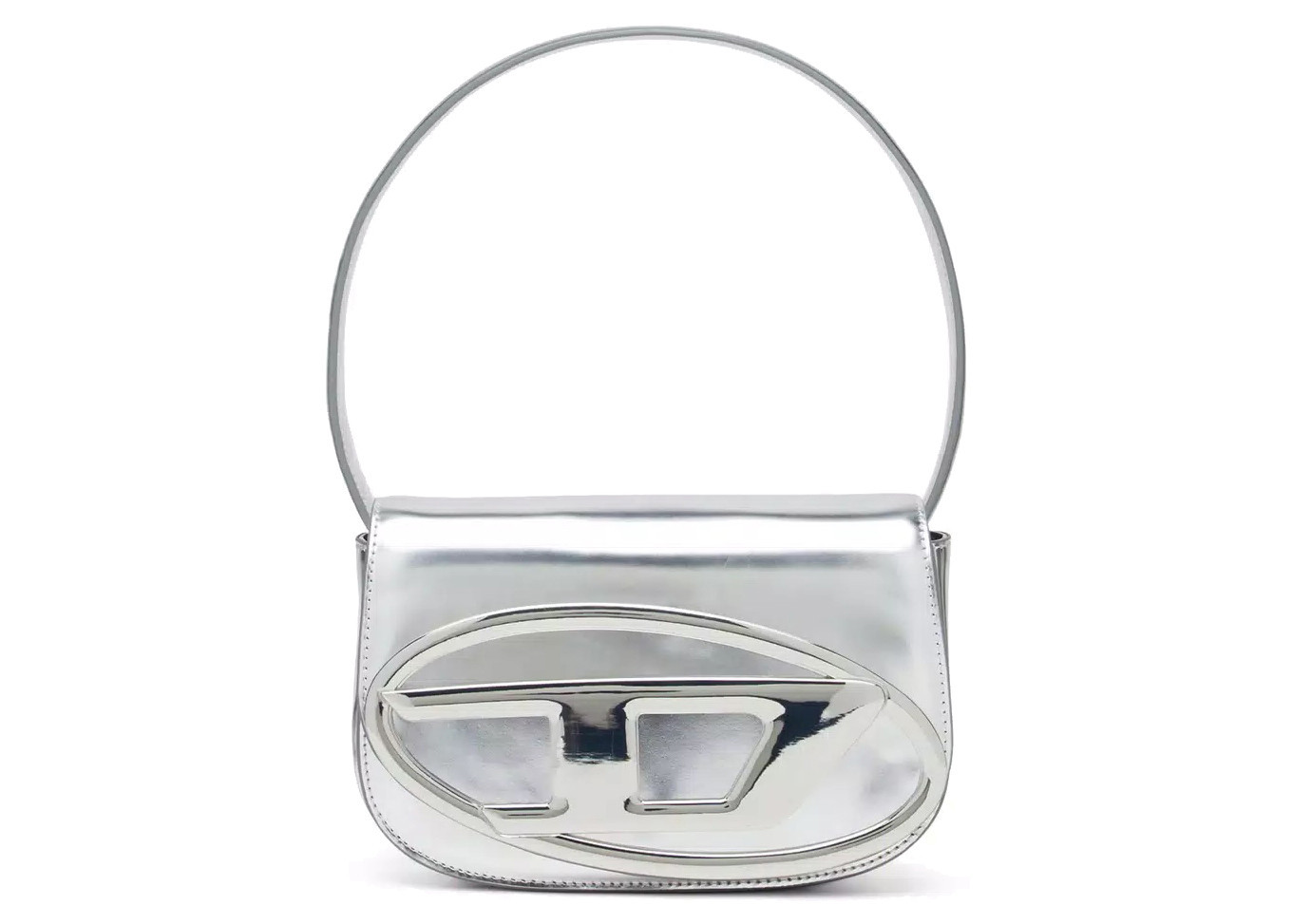 Women's Diesel 1DR Shoulder Bag Mirrored Leather in Silver | StockX