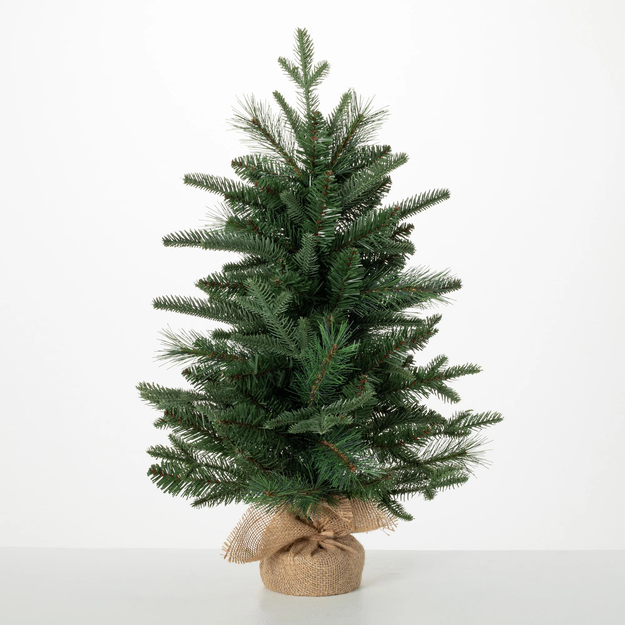Primrue Stroud 24'' Faux Pine Tree in Rattan Pot | Wayfair | Wayfair North America