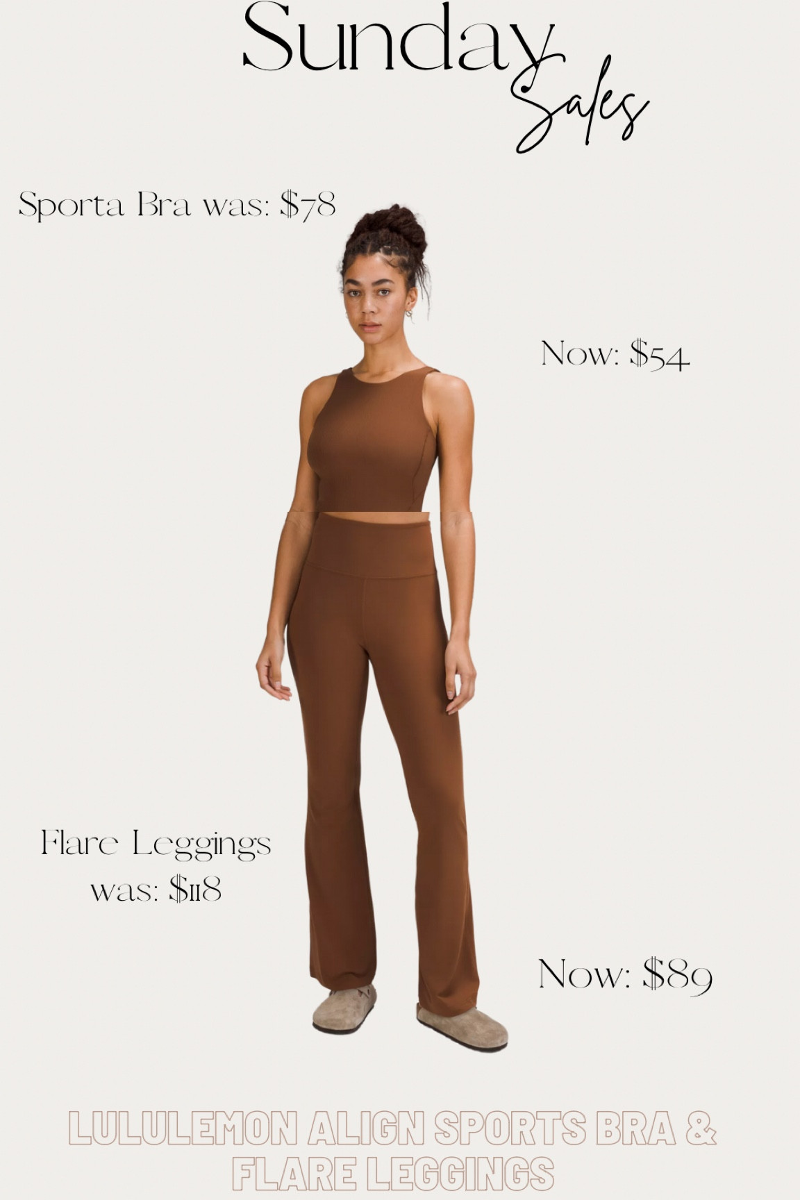 Sunday sales: such a good #lululemon sale find! I even ordered this set! I ordered my true size in both! I love the flare leggings, they are definitely super trendy right now!

#LTKsalealert #LTKstyletip #LTKfit