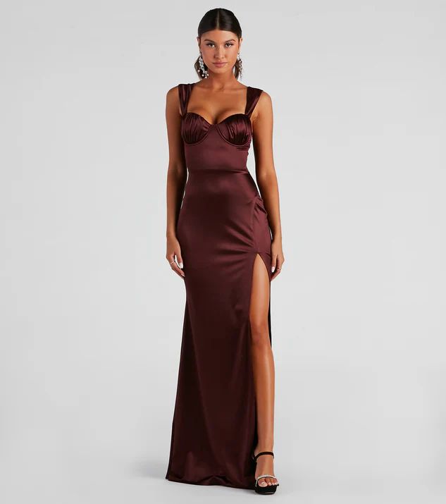 Catrina Formal Satin Sweetheart Dress | Windsor Stores