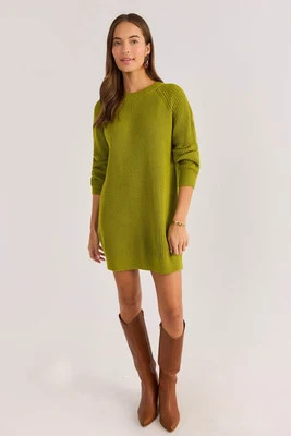 Green Short Sweater Dress | Avara