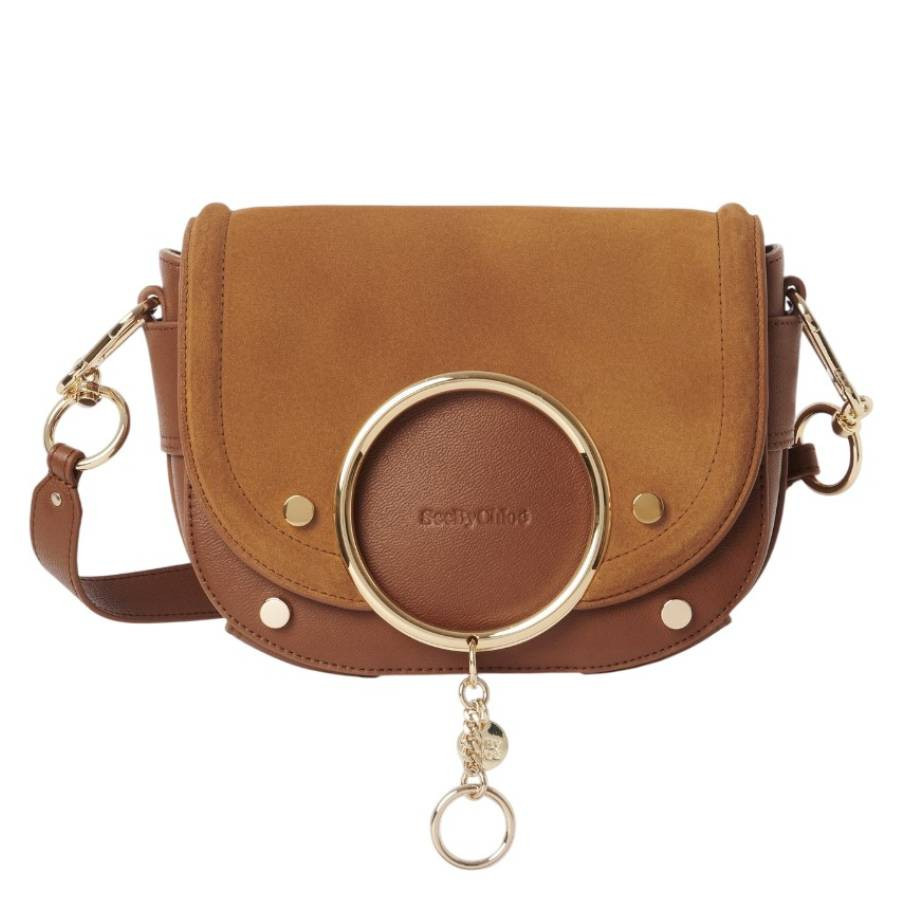 See By Chloe Mara Suede and Cowhide Crossbody Bag | Jomashop.com & JomaDeals.com