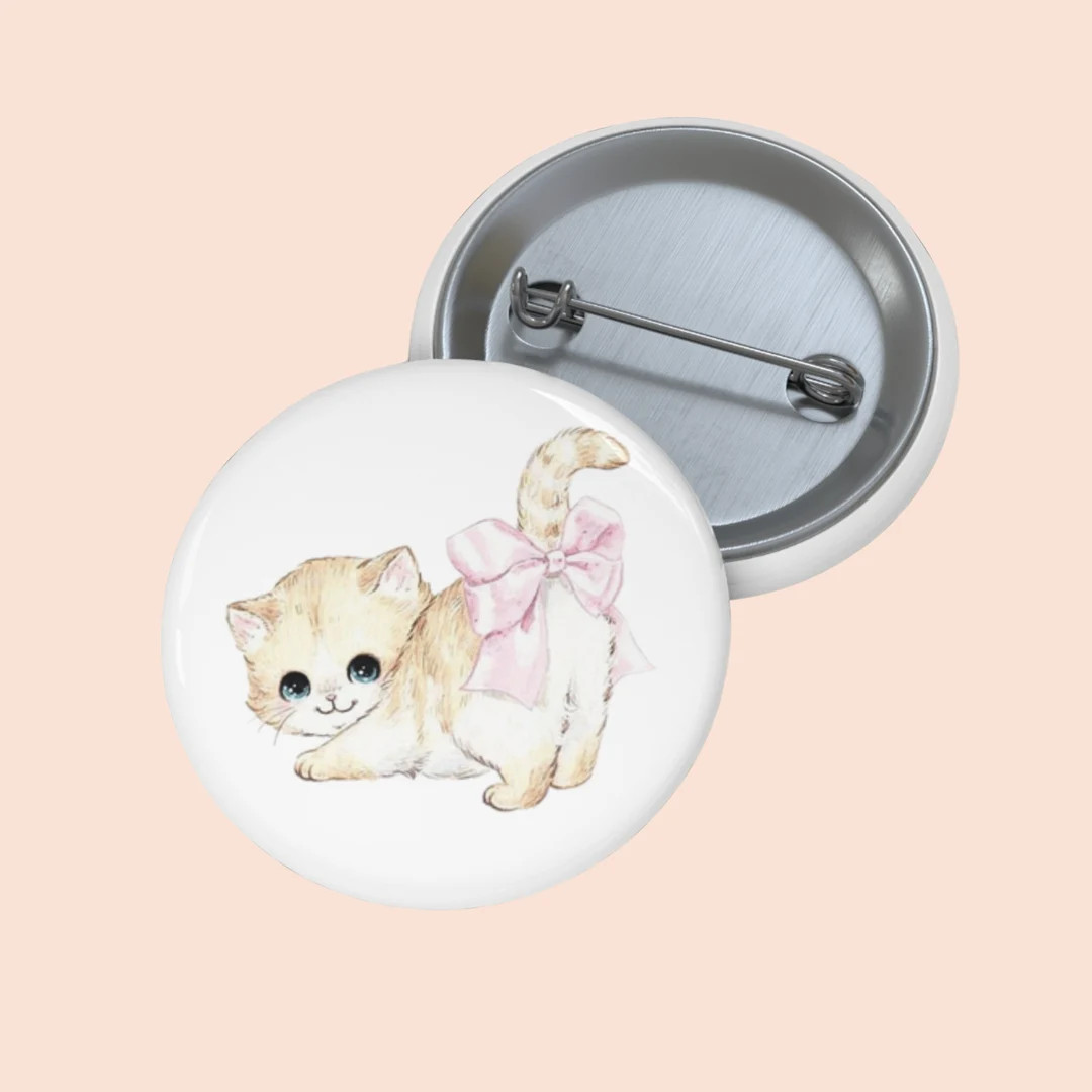 Coquette Pin Cute Kitten Pin Cute Backpack Accessories - Etsy | Etsy (US)