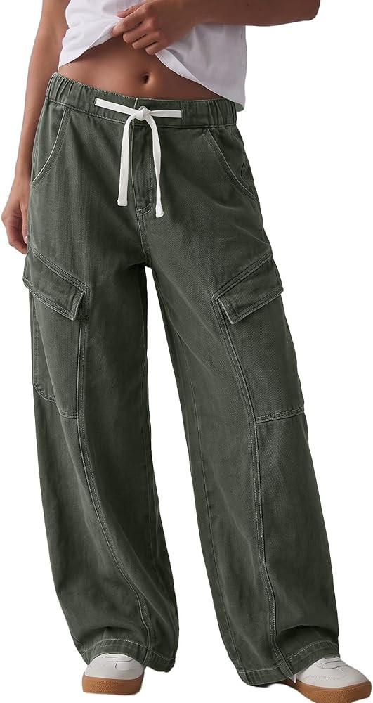 Sidefeel Womens Mid-Low Rise Y2K Boyfriend Baggy Jeans | Amazon (US)