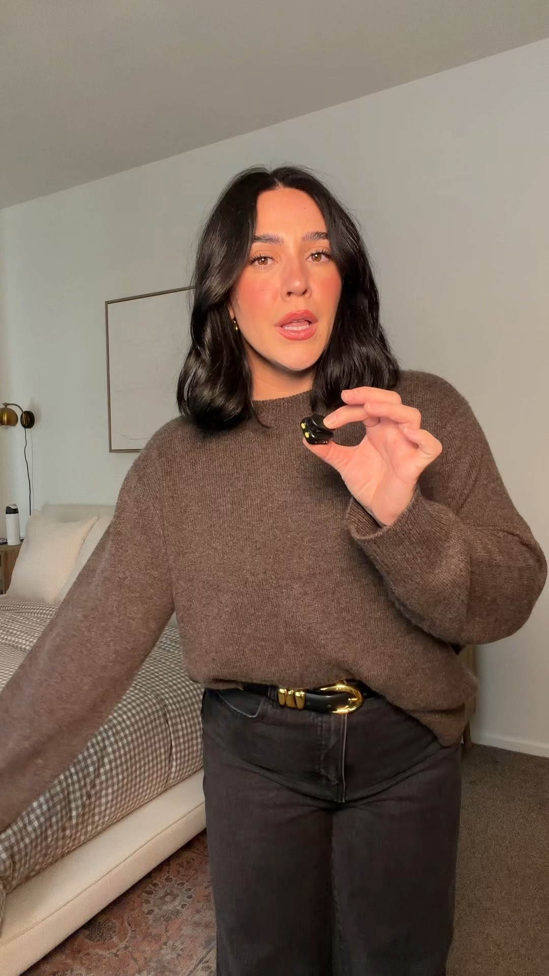 Cozy and casual but also elevated holiday outfit. Sweater and jeans. Size L/10. Cashmere, Walmart. 

#LTKMidsize #LTKgrwm #LTKHoliday