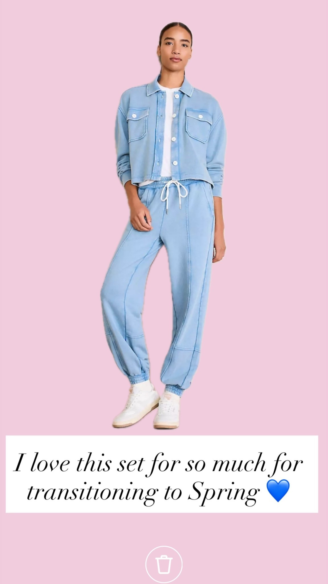 How cute is this set for transitioning to Spring? I love the buttons and would be perfect with a white tee under for when it warms up during the day - can tie the jacket over the shoulders! 

#LTKmomlife #LTKootd #LTKSaleAlert