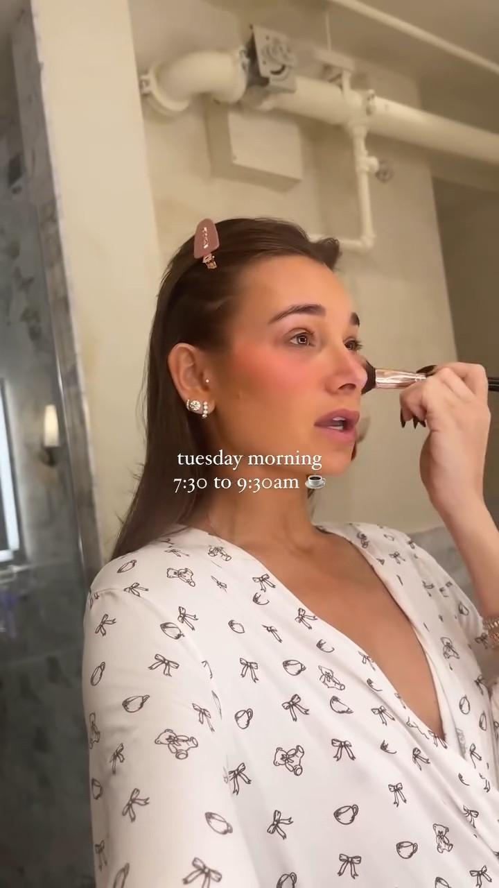 So I admittedly do not have a set morning routine, each morning looks completely different for me depending on the day of the week.. but you guys responded so well to me even just showing myself without any makeup yesterday so I thought it would be nice to document this! My boyfriend always wakes up before me and is out the door so when I have some quiet time to myself before my assistant arrives at 9am it’s really a lovely way to have some calm before chaos 🫶🏼☕️ wearing my new www pjs that are out now of course!!!!