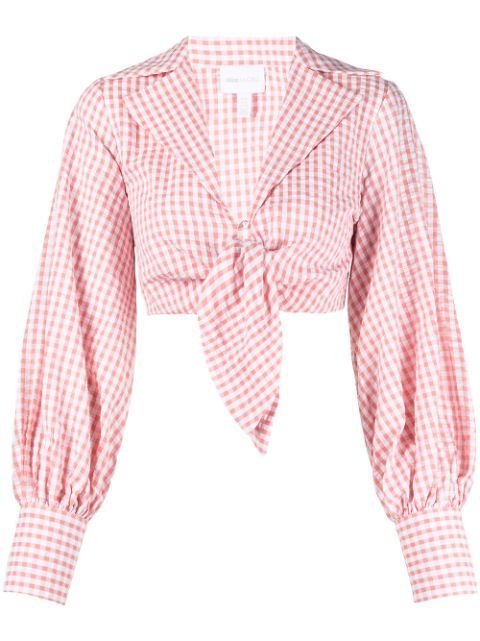 Her Story gingham top | Farfetch (US)