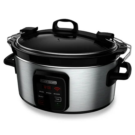BLACK+DECKER WiFi Enabled 6-Quart Slow Cooker, Stainless Steel, SCW3000S | Walmart (US)
