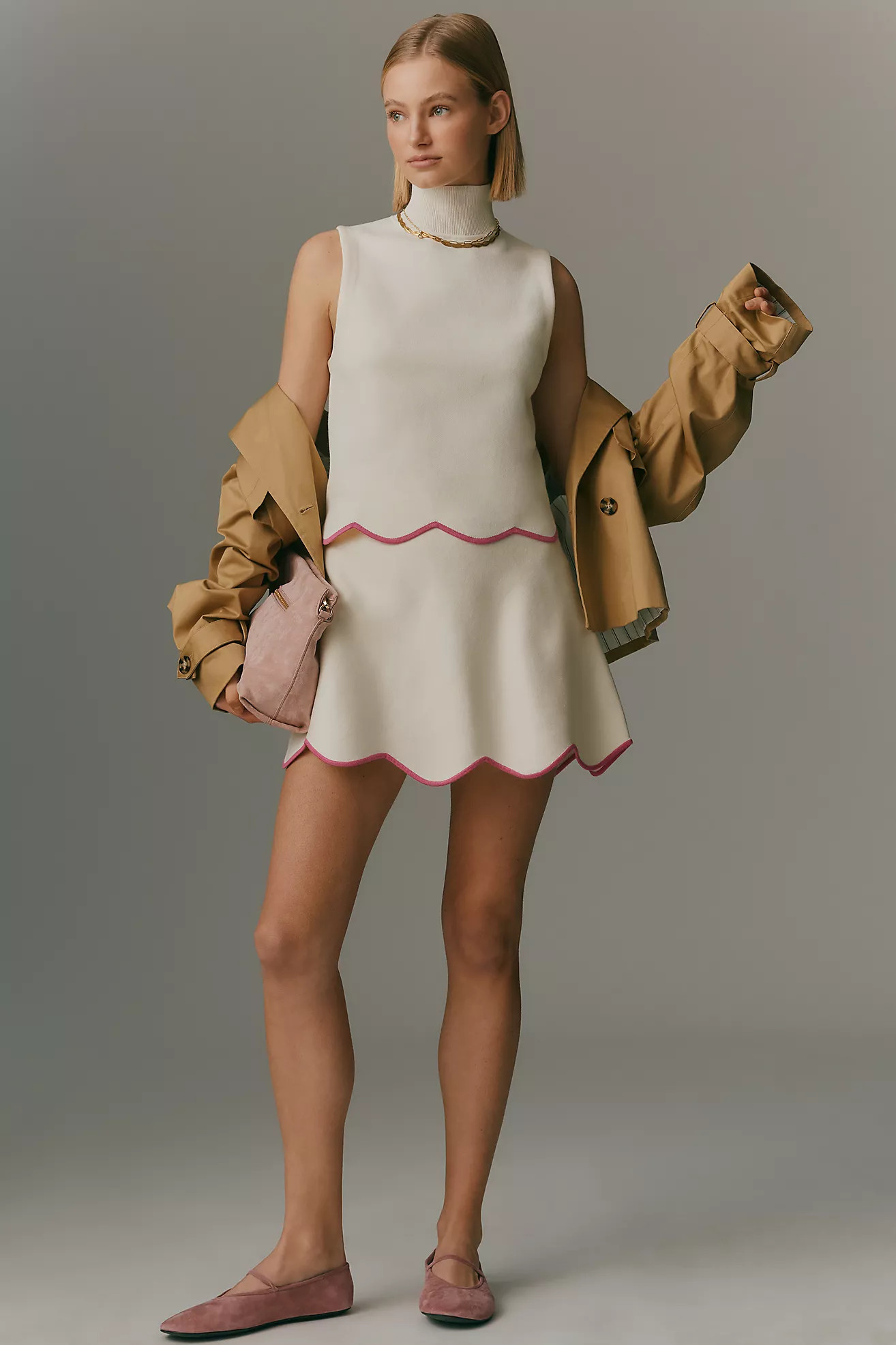 Maeve Scalloped Turtleneck Sweater Tank Top | Anthropologie (US)