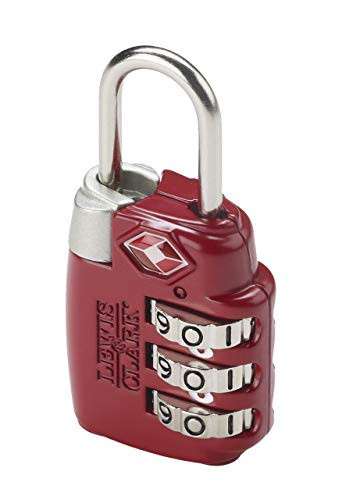 Lewis N. Clark TSA 3 Dial Combination Lock, Red | Amazon (US)
