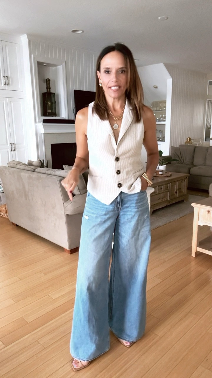 How I styled this linen vest 😍 so many options!  Which one is your favorite?

#LTKStyleTip #LTKOver40 #LTKWorkwear