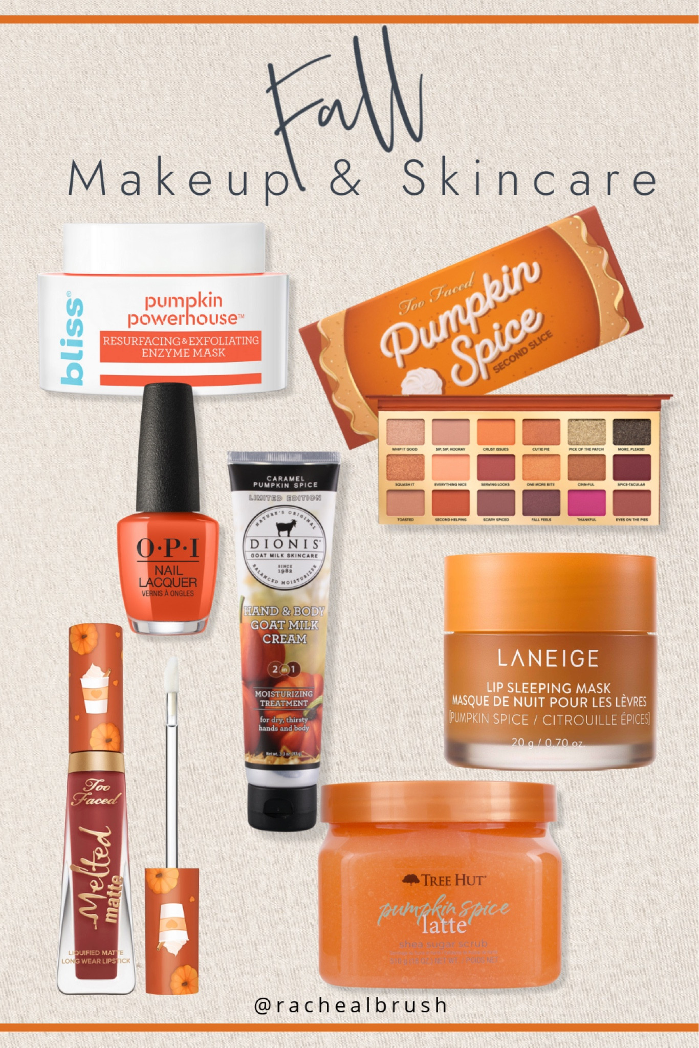 Fall Makeup & Skincare. Pumpkin colors. Pumpkin skincare  

#LTKunder50 #LTKbeauty #LTKSeasonal