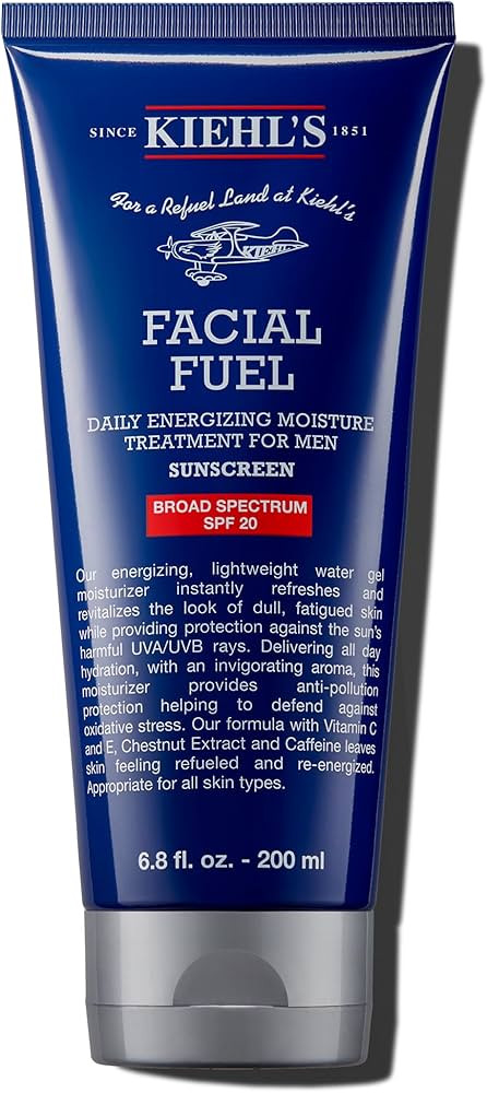 Kiehl's Facial Fuel Moisturizer with SPF 20 for Men, Energizing Face Moisturizer for Dull Skin, N... | Amazon (US)