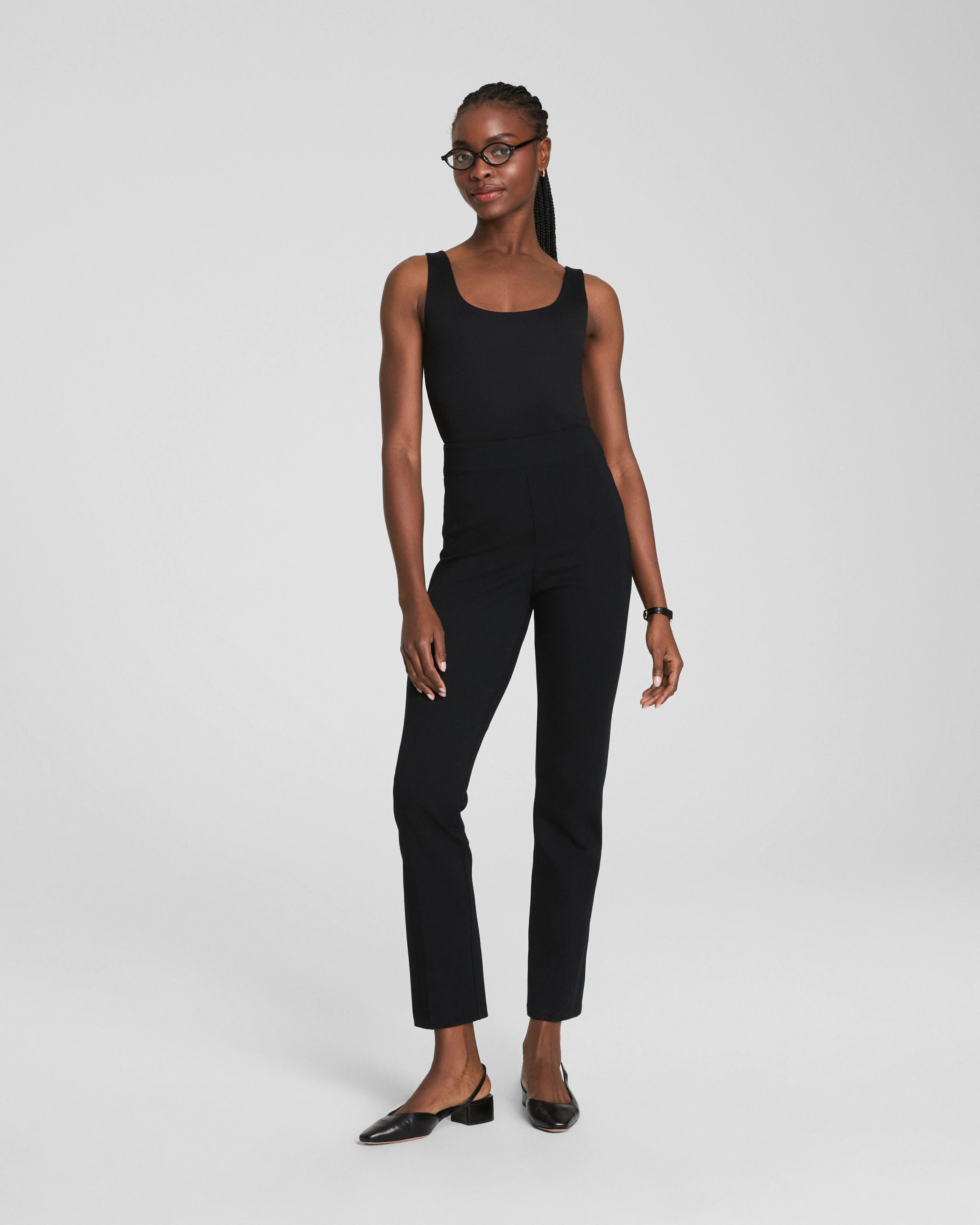 SPANXsupersmooth®  PerfectFit Ponte Slim Straight Pant | Classic Black Regular / 1X | Spanx