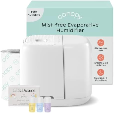 Canopy Nursery Humidifier 2.0, White, 2.5L, 36 Hr, Sleep Light & Aroma Kit | Amazon (US)