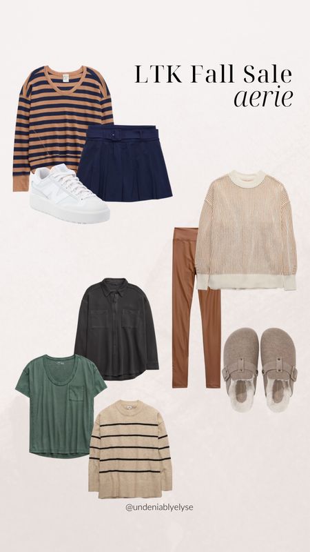 Some of my fave items from Aerie for Fall!

UndeniablyElyse.com

Fall looks, easy outfits, mom on the go, white sneakers, new balance, clogs, birk look a likes, look for less, brown leggings, leather leggings, oversized tee, boyfriend tee, striped sweater

#ltkmidsize #ltkfindsunder50 #ltkstyletip #ltkshoecrush

#LTKSale #LTKSeasonal #LTKsalealert