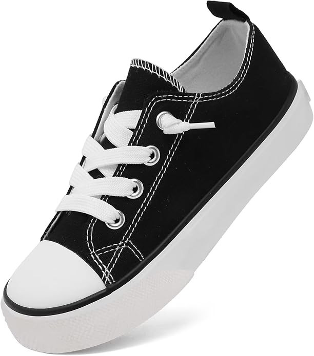 Toddler Little Kid Cushioned Canvas Shoes Slip On Sneakers Soft and Durable | Amazon (US)