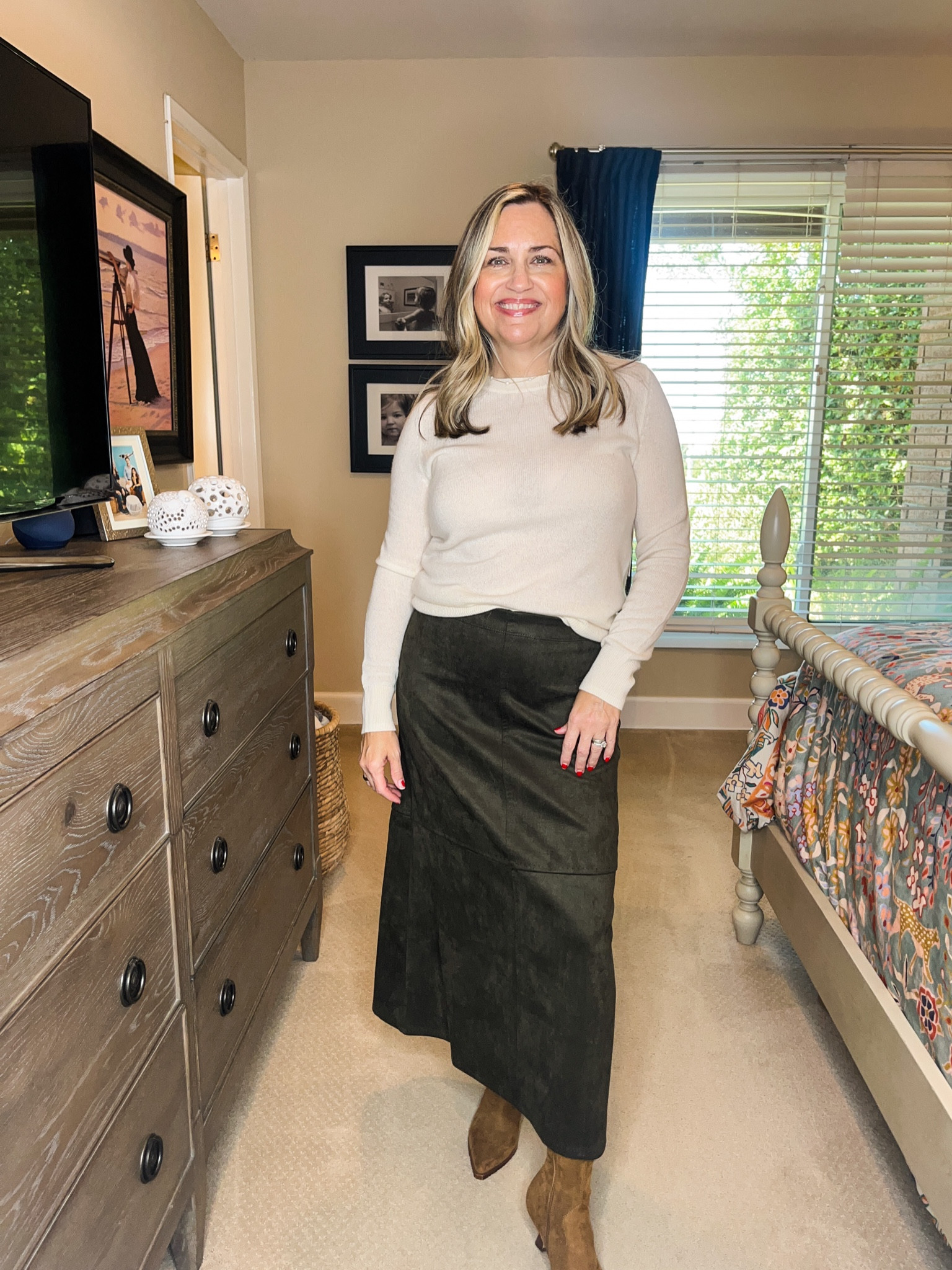 MAX STUDIO Faux Suede A-Line Midi … curated on LTK