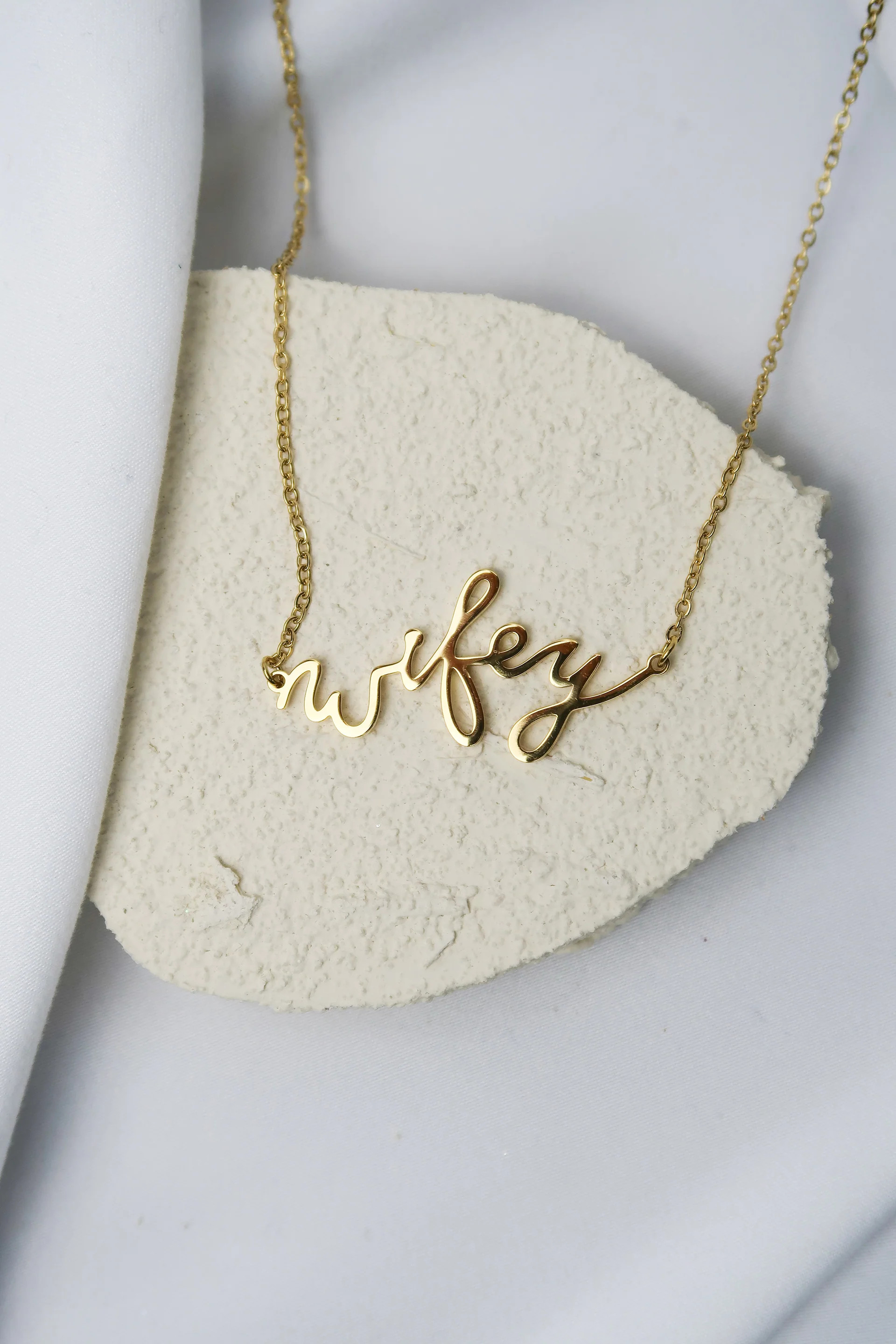 Flame Fatale 316L Wifey Stainless Steel Necklace | KC Chic Designs