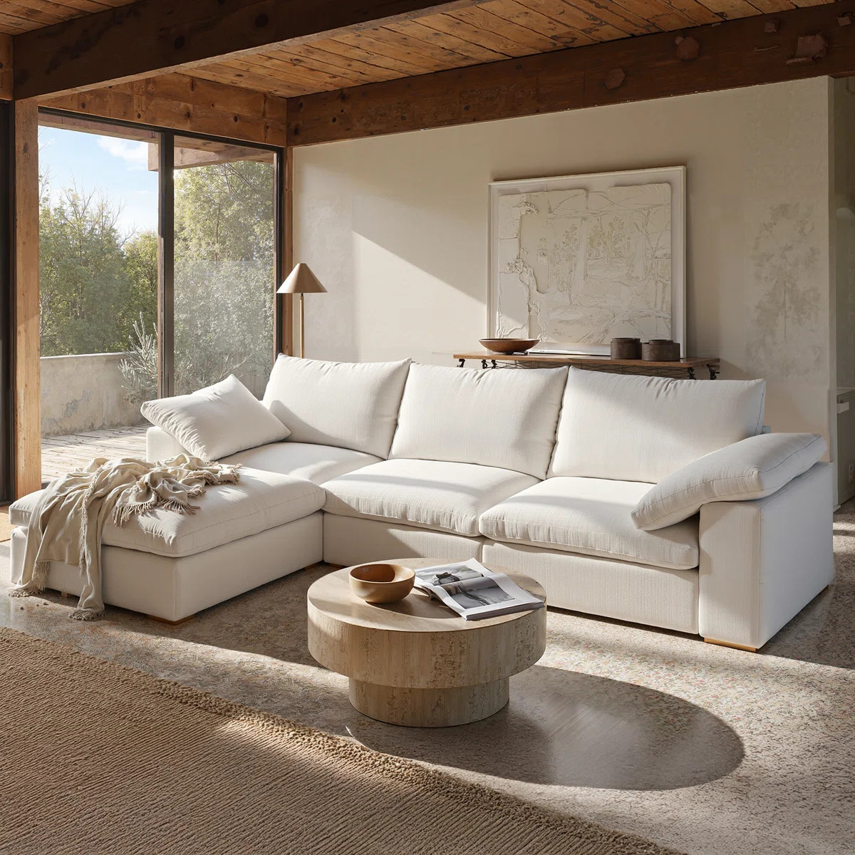 113.8" Cloud Sectional Couch, Oversized Modular Comfy Sofa for Living Room, L Shaped  Couches,Dee... | Wayfair North America