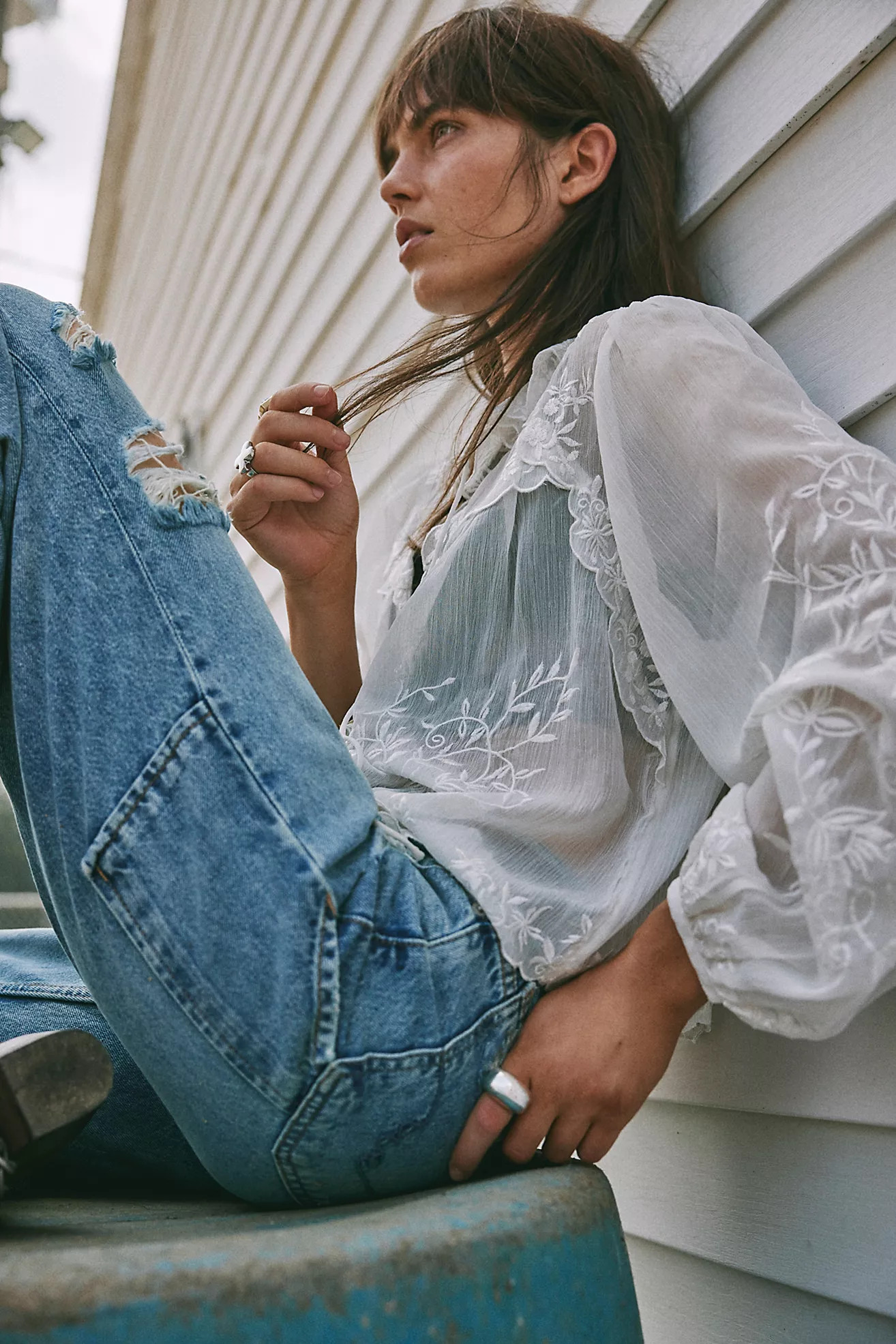 Dreamer Girl Embroidered Blouse | Free People (Global - UK&FR Excluded)