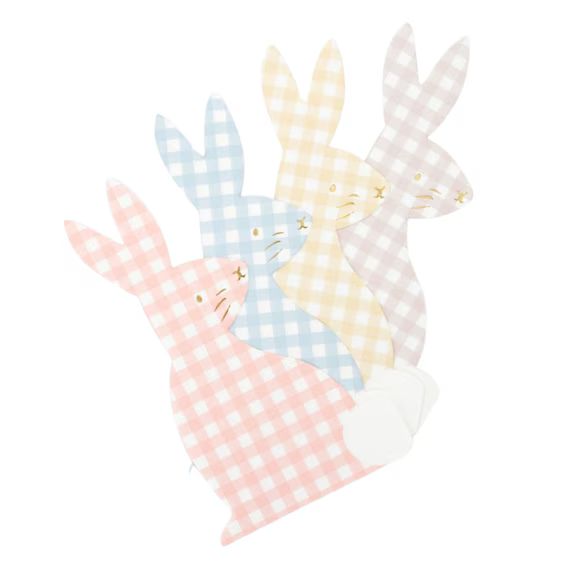 Gingham Bunny Napkins 16ct  Bunny Baby Shower  Some Bunny | Etsy | Etsy (US)