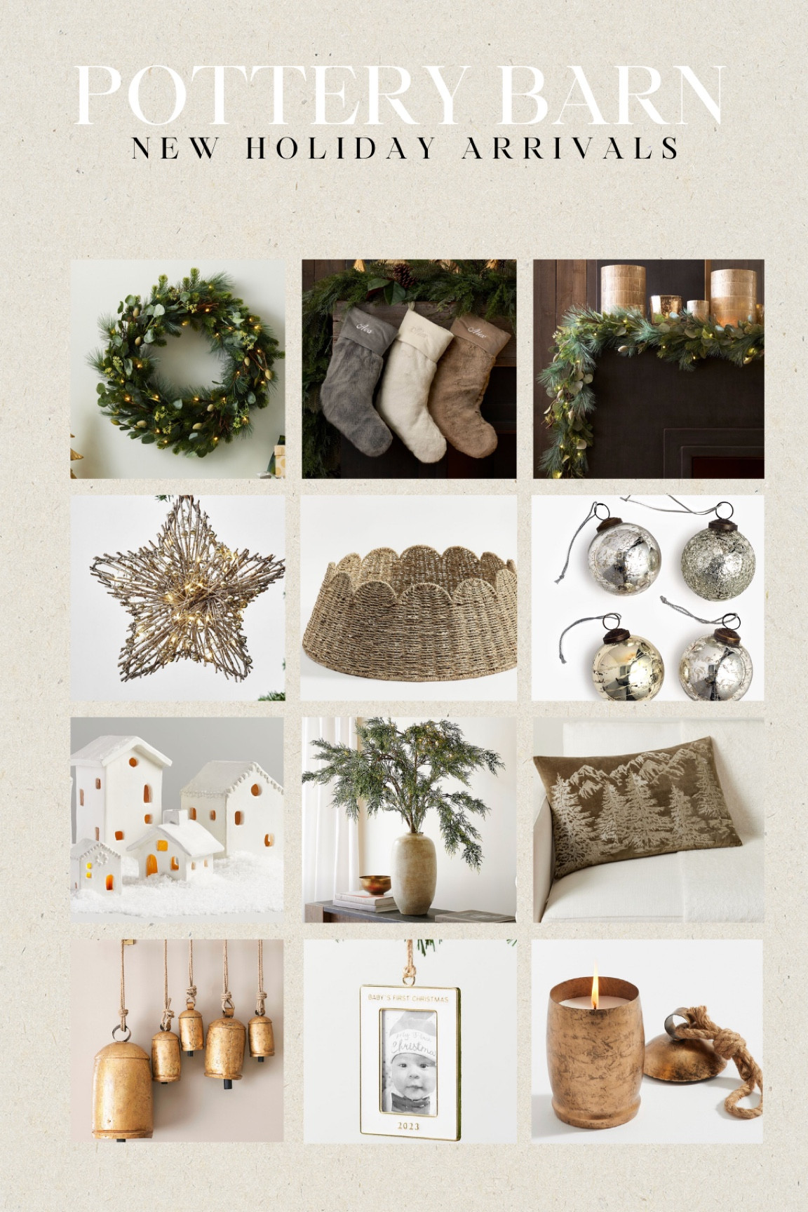 Pottery Barn—New Holiday Arrival🎄

#potterybarn #potterybarnholiday #potterybarndecor #seasonaldecorations #homedecorationsfortheholiday ##holiday #christmas #christmasgarlands #holidaygarlands #garlands #wreaths #holidaywreaths #treeskirt #ornaments #bells #brassbells #stockings #holidaydecor #christmasdecor #home #christmascandles #throwpillows #christmashomedecor #holidayhomedecor #holidaydecorativeaccents #holidaystockings #christmasaccents #neutralseasonaldecor #holidaygreenery #holidaybranches 

#LTKSeasonal #LTKhome #LTKHoliday