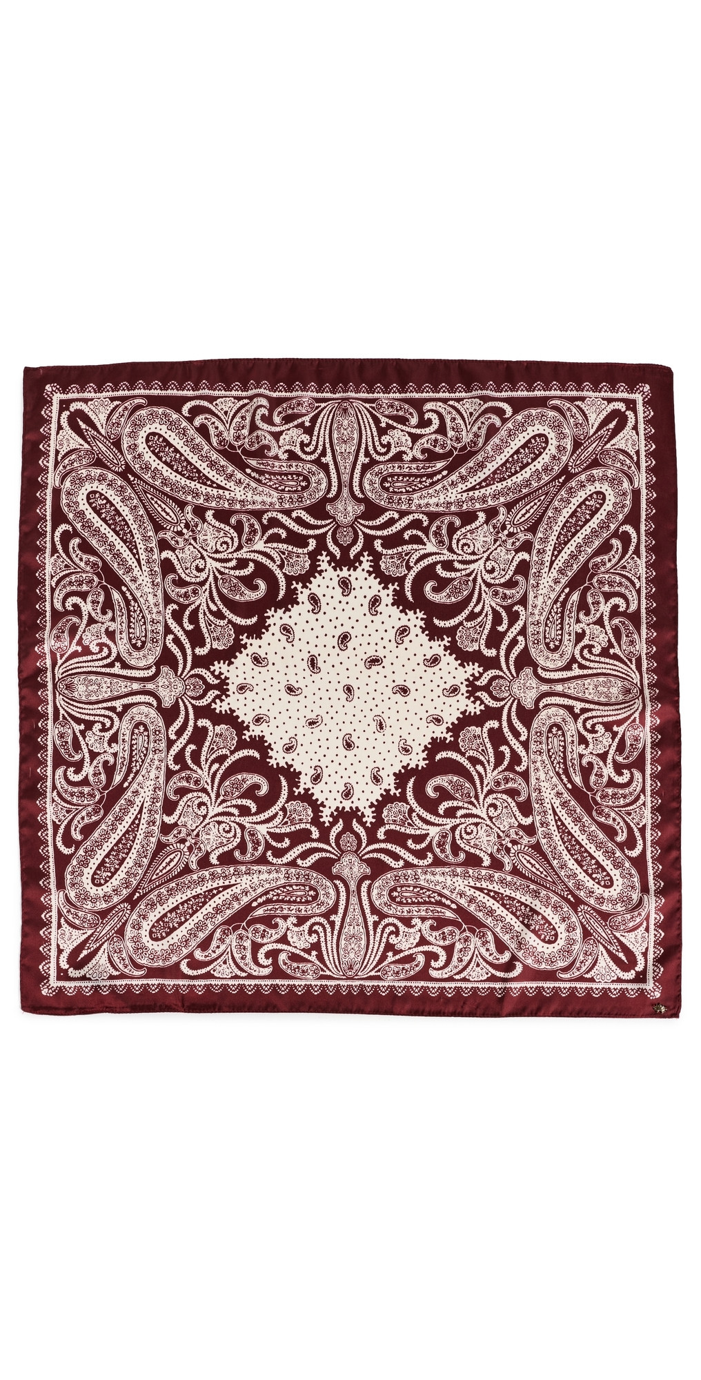 Lele Sadoughi Paisley Square Scarf Burgundy One Size | Shopbop