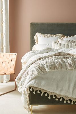 Tasseled Linen Duvet Cover | Anthropologie (US)