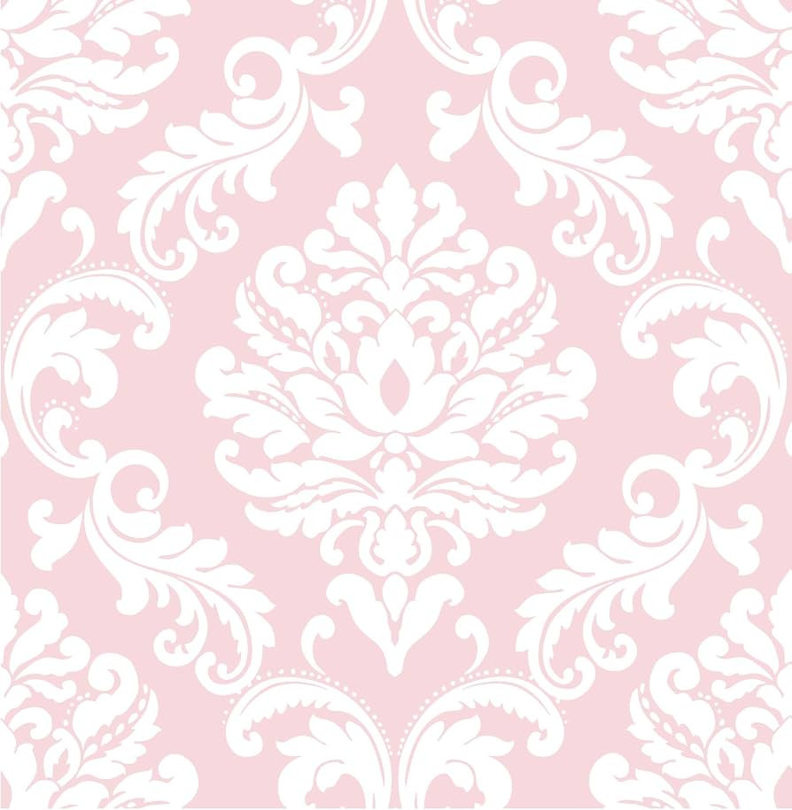 WallPops NU1397 Ariel Peel and Stick Wallpaper, Pink | Amazon (CA)