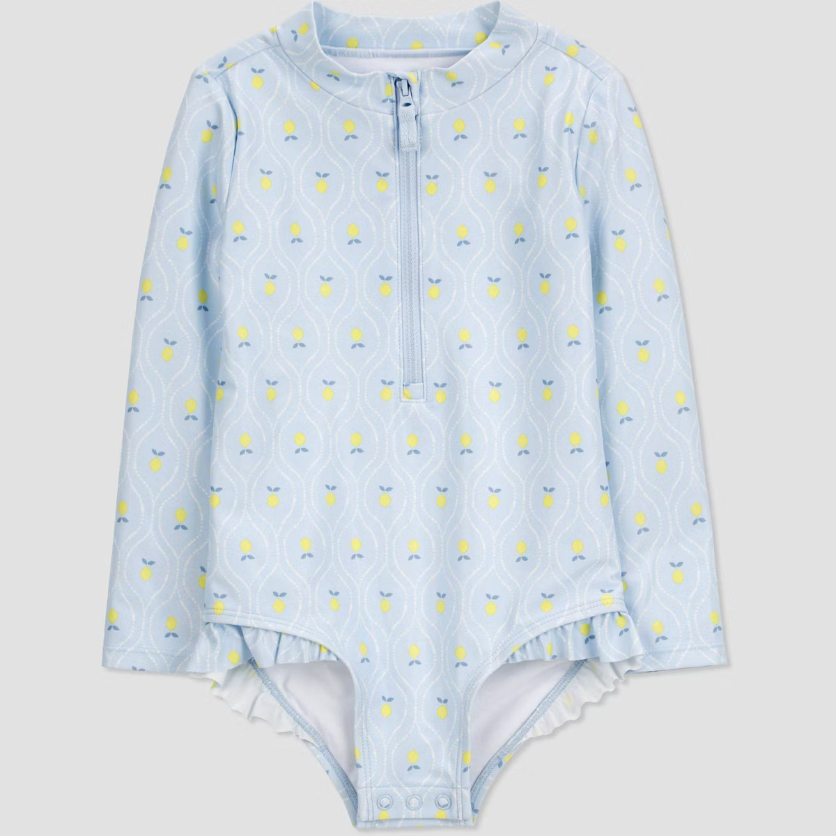 Carter's Just One You®️ Toddler Girls' Long Sleeve Lemon Printed One Piece Rash Guard - Lemon ... | Target