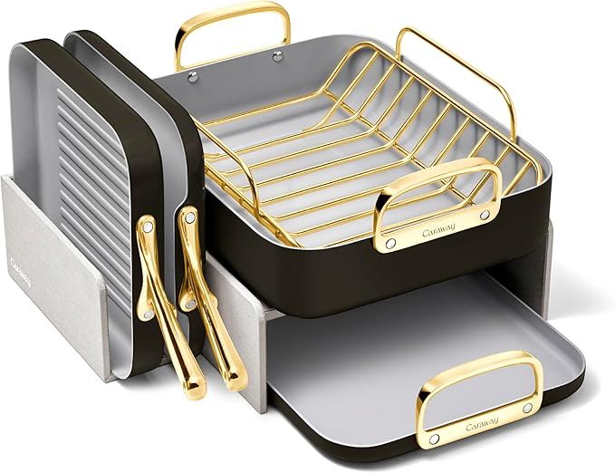 Caraway Square Cookware Set - Square Pans Set - Perfect for Griddling, Toasting, Searing, Roastin... | Amazon (US)