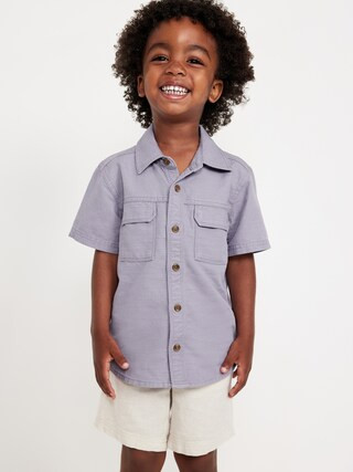 Short-Sleeve Utility Pocket Shirt for Toddler Boys | Old Navy (US)