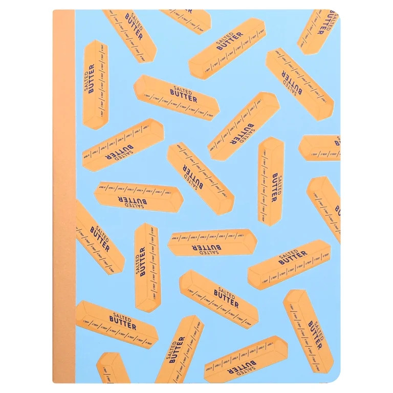 Pen+Gear College Ruled Poly Composition Book, 7.5" x 9.75", Blue and Yellow Salted Butter, 80 She... | Walmart (US)