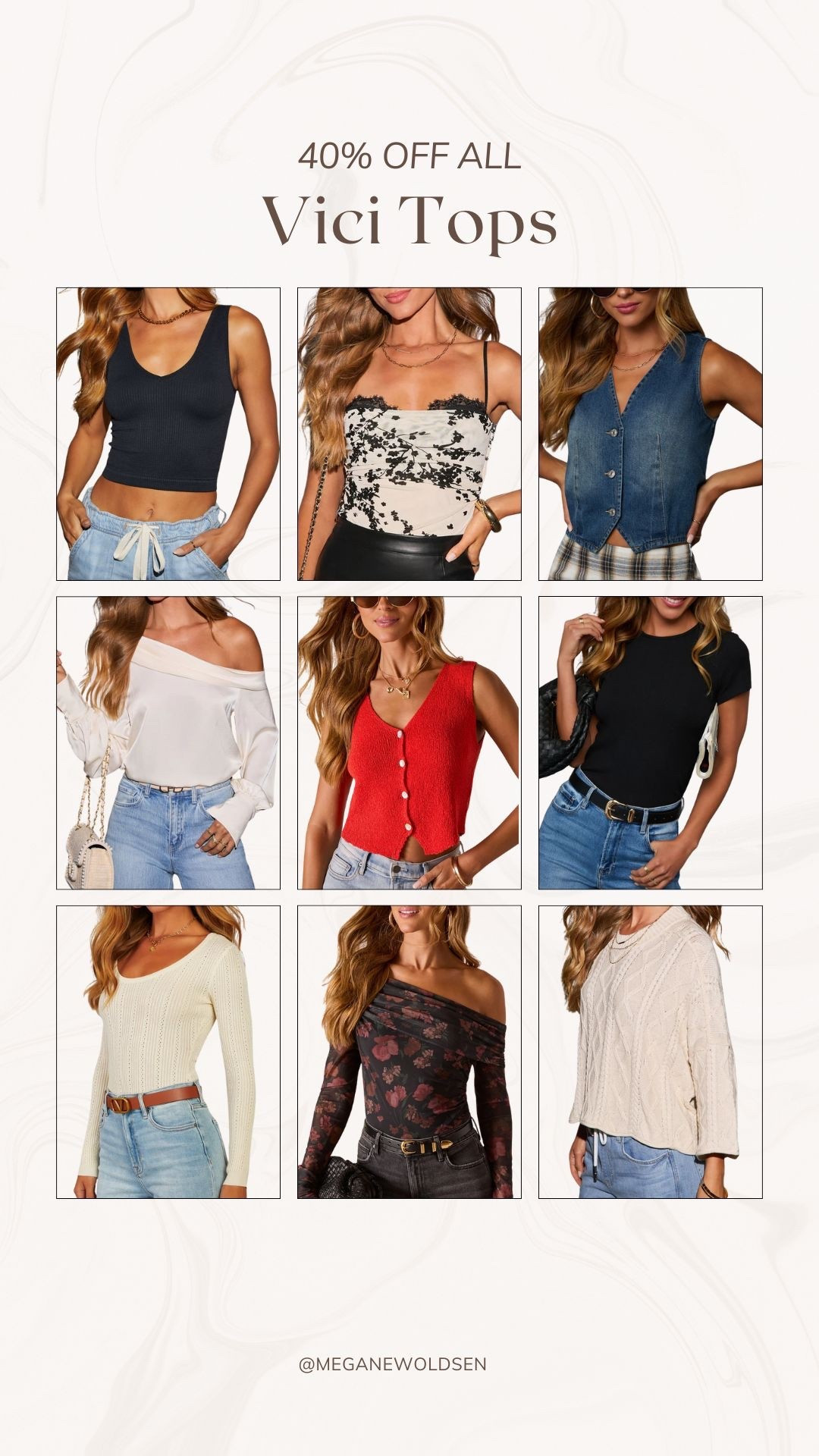 40% off vici tops with code TOP40

#LTKSaleAlert #LTKActive #LTKFindsUnder50