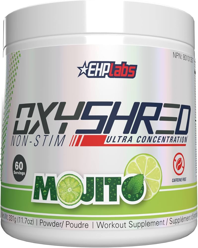 EHP Labs OxyShred Non Stimulant Thermogenic Pre Workout Powder - Stim Free Pre Workout, Caffeine ... | Amazon (CA)