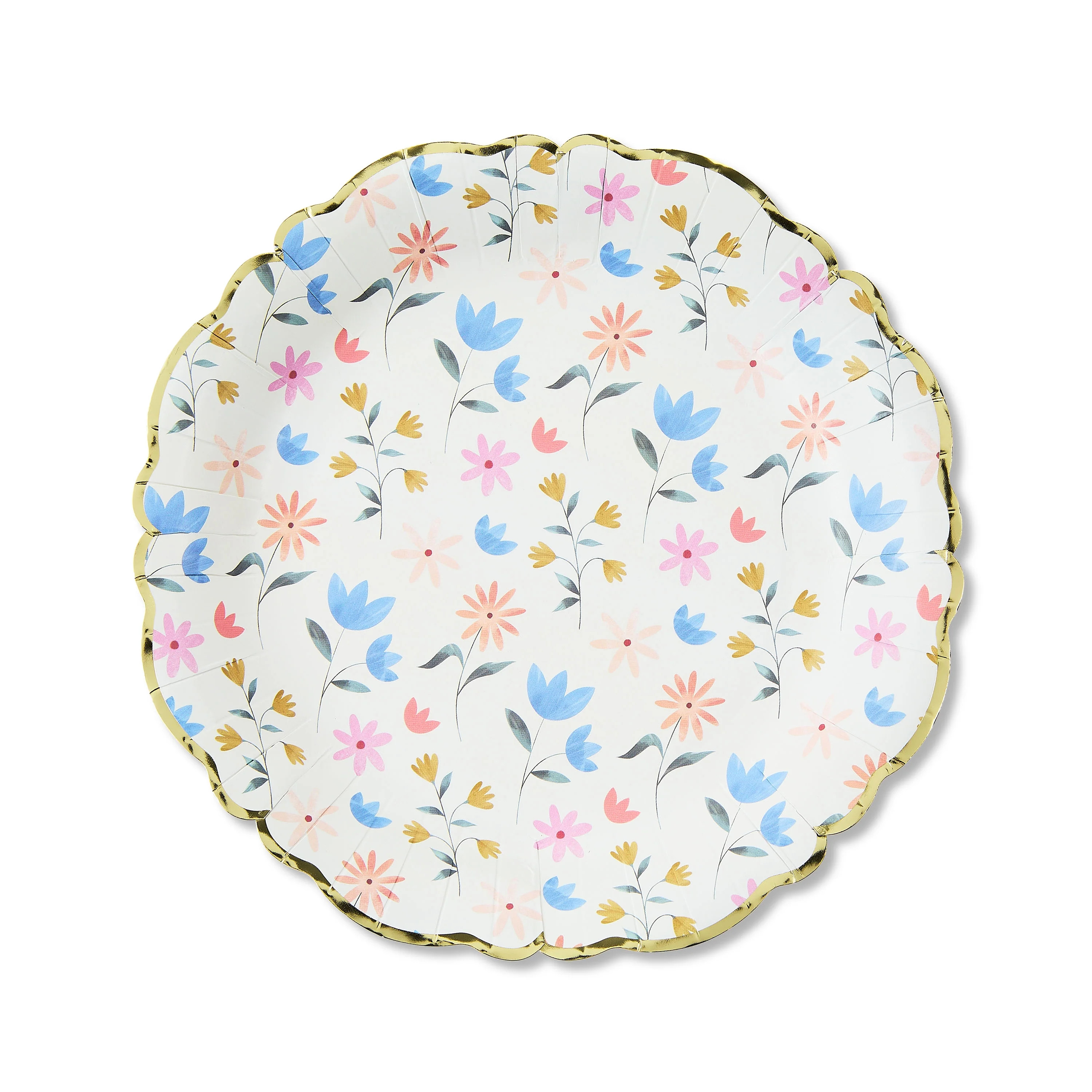 Easter Floral Round Disposable Paper Plates, 9 in, 8 Count, by Way To Celebrate | Walmart (US)