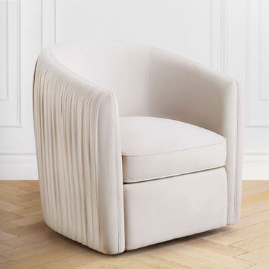 Aria Pleated Swivel Chair | Z Gallerie