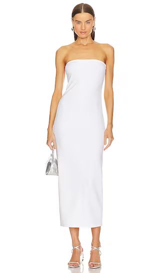 Strapless Midi Dress in White | Revolve Clothing (Global)