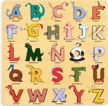 Alphabet Legends Dino Wooden Alphabet Puzzle | Nordstrom | Nordstrom