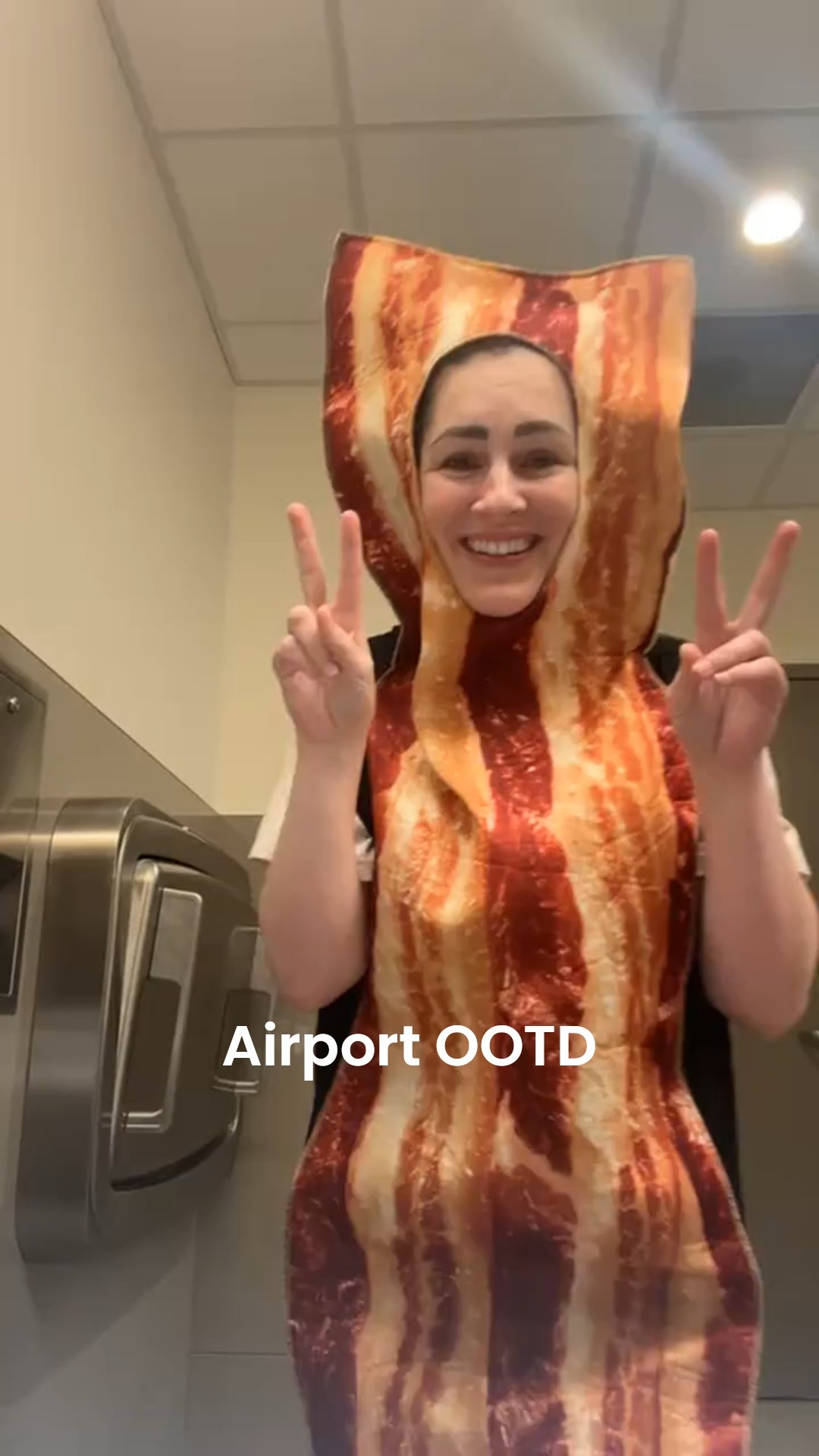 Who said you can’t wear a bacon costume to the airport?! 🥓🤣It’s such a funny costume for more than just Halloween. You can do what I did dress as bacon for your airport ootd to pickup your friend.

#LTKSeasonal #LTKTravel #LTKFindsUnder50