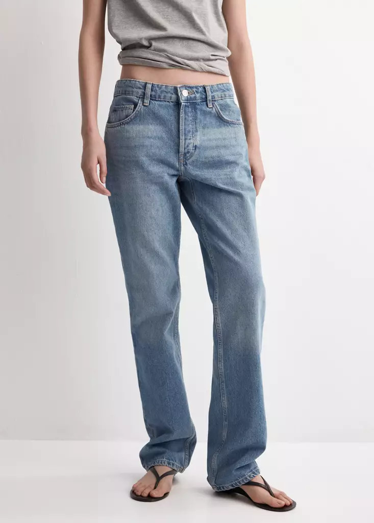 Straight low-waist jeans | Mango (US/MX/AU)