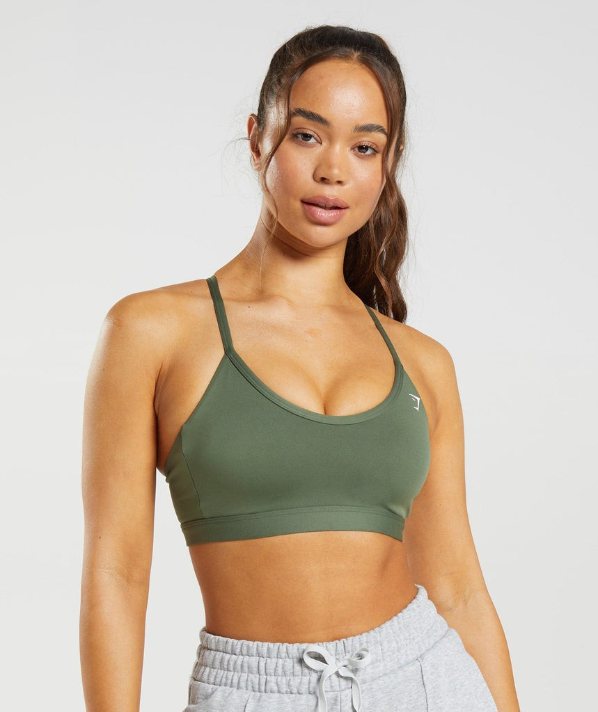 Gymshark V Neck Sports Bra - Core Olive | Gymshark (Global)