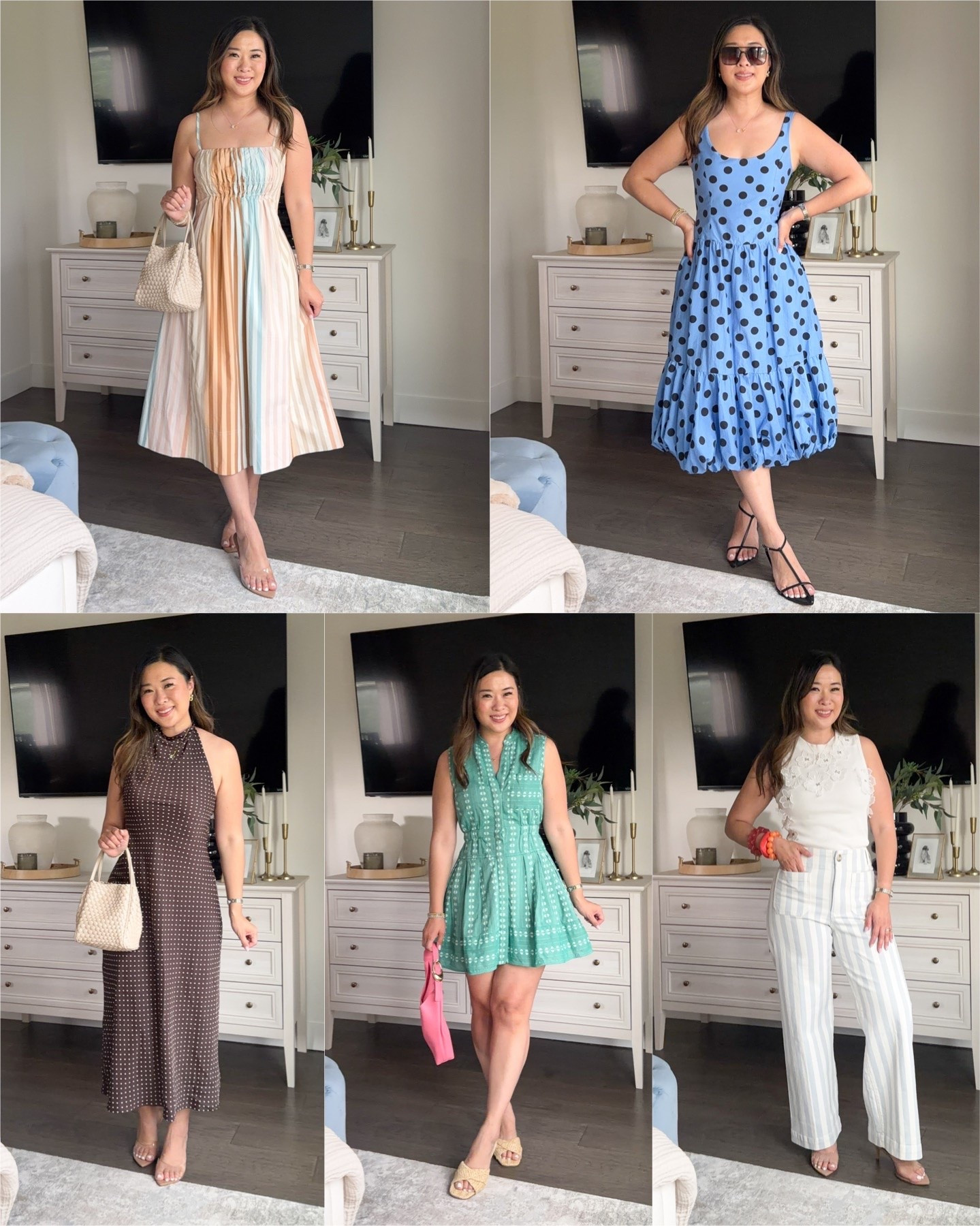 Anthropologie Sale!
Use code SANDY20 for 20% off $100+!
Striped Midi Dress: XS
Drop Waist Polka Dot Dress: XS Petite
Brown Silk Dress: Small
Green Shirt Dress: Small
Floral Tank: Small
Striped Pants: 29S

#LTKootd #LTKSeasonal #LTKSaleAlert