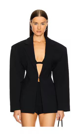 Scuba Blazer in Black | Revolve Clothing (Global)