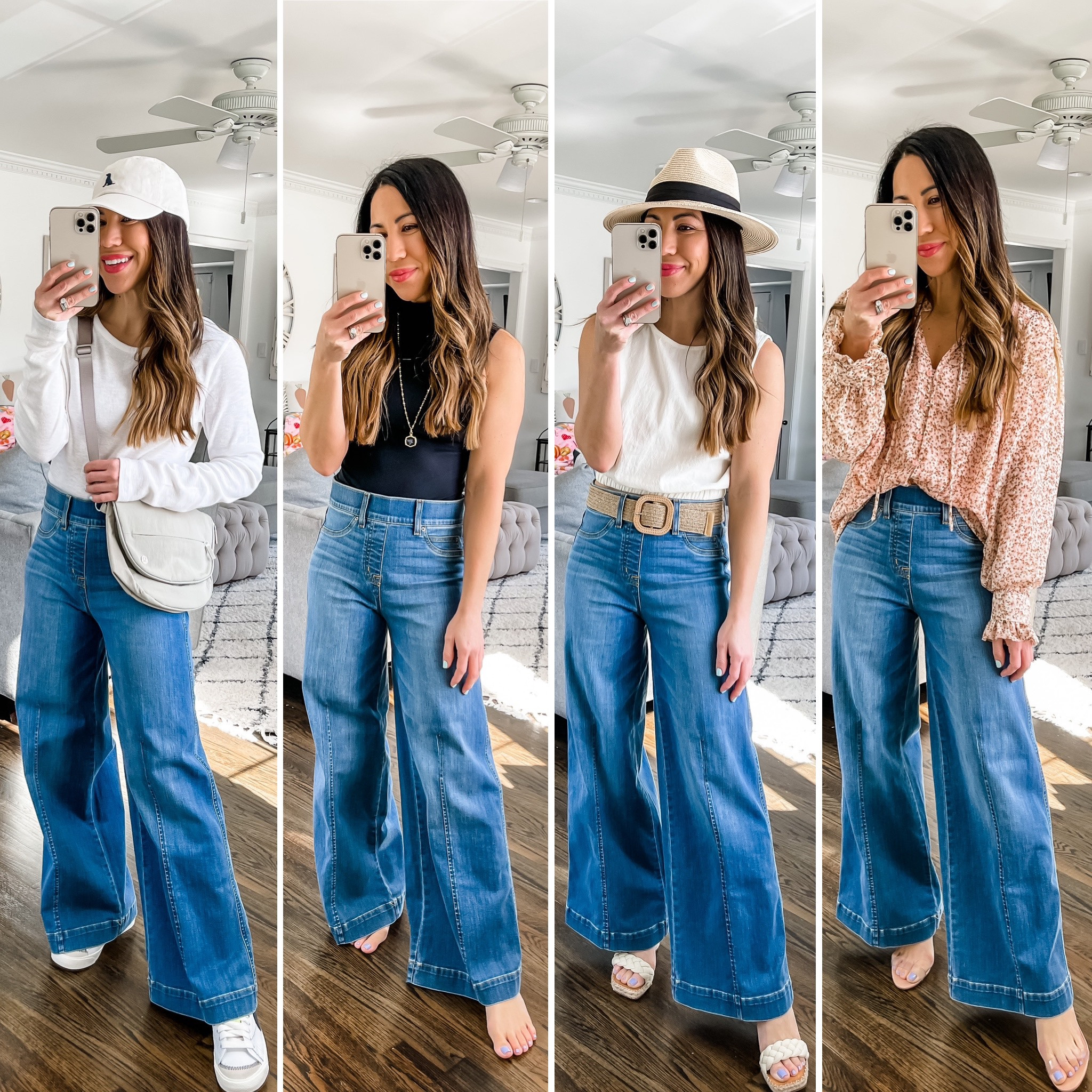 seamed front wide leg jeans spanx review｜TikTok Search