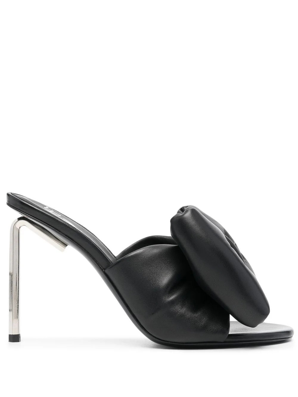 Off-White Allen Bow metal heel mules - Black | Farfetch Global