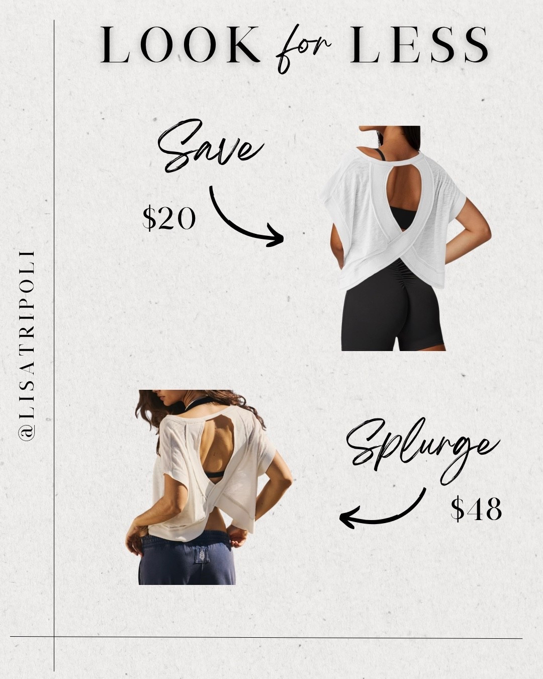 Free People Dupe Alert!!
This open back top from Amazon is identical to Free People’s ‘My Time Tee’ for a fraction of the price! 

#LTKActive